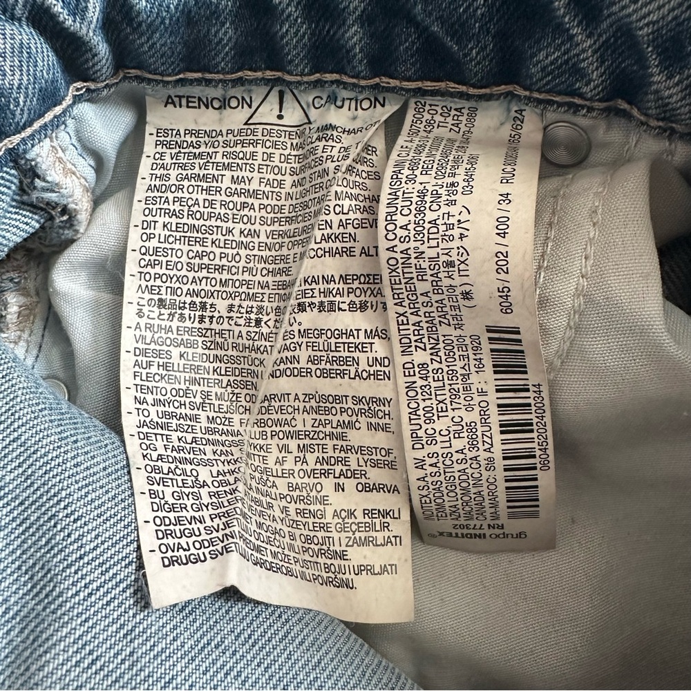 ZARA Rare Utility Cargo Jeans | Wide-Leg w/ Strap & Ring Details Size 2 - Picture 13 of 14